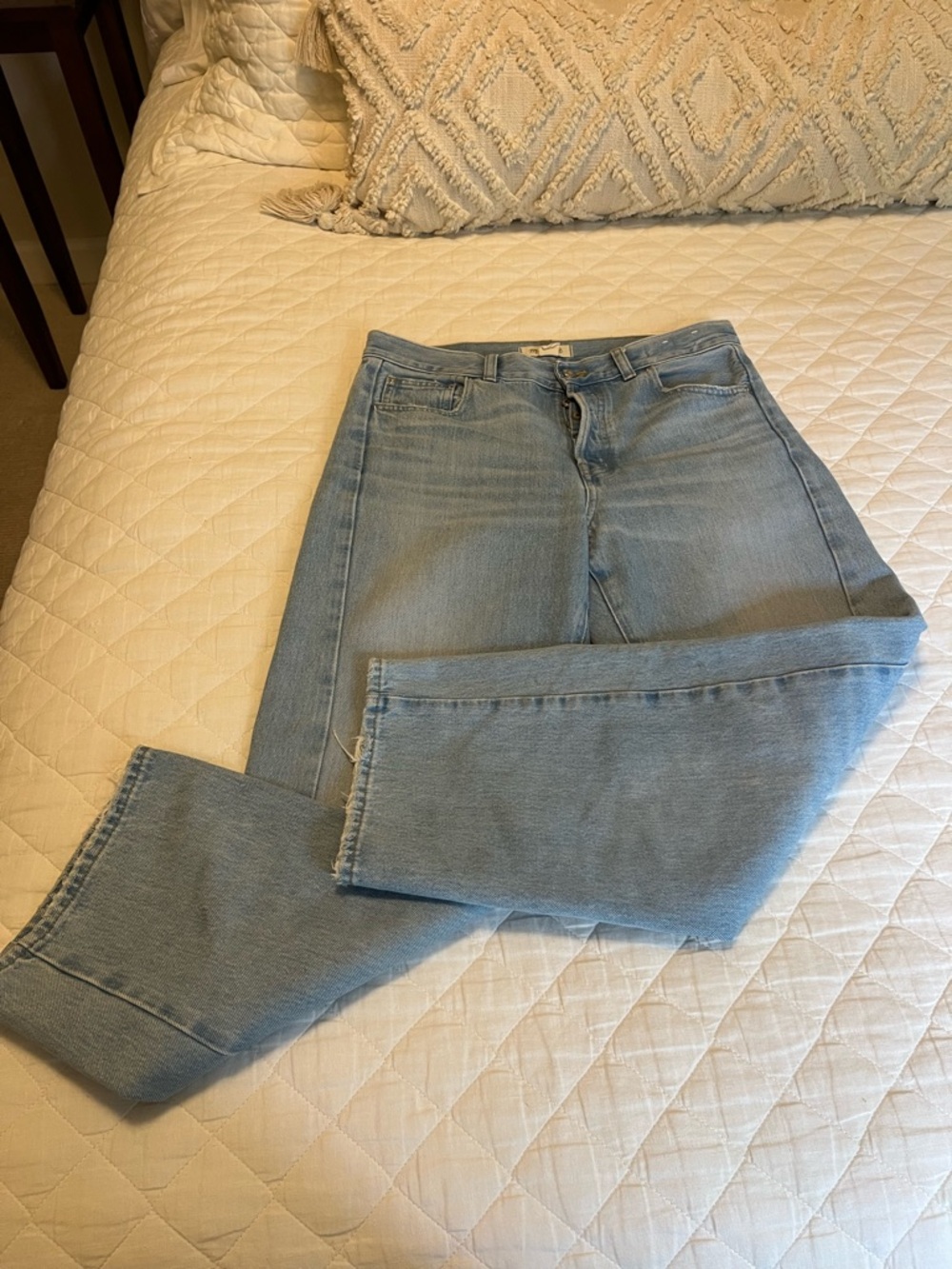 Madewell Pieced Barrel-Leg Jeans Light Wash